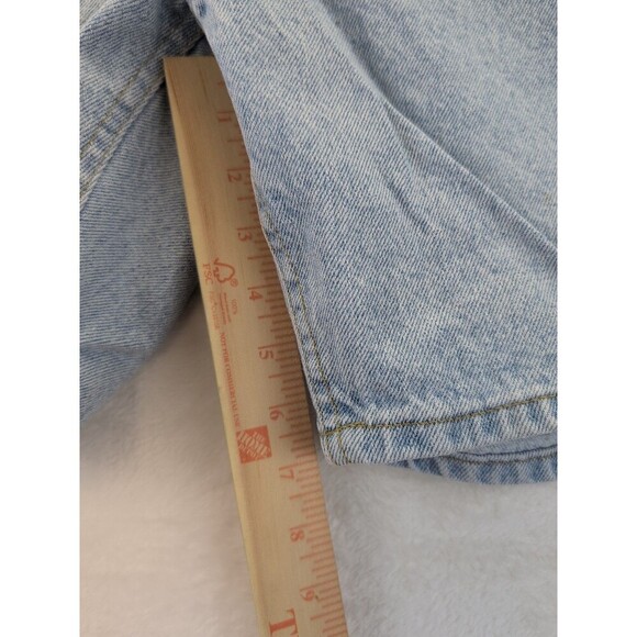 2- VTG Lee Shorts Mens 34 Made in USA 90s Riders Jeans Jorts Skate Light Wash - Picture 12 of 16